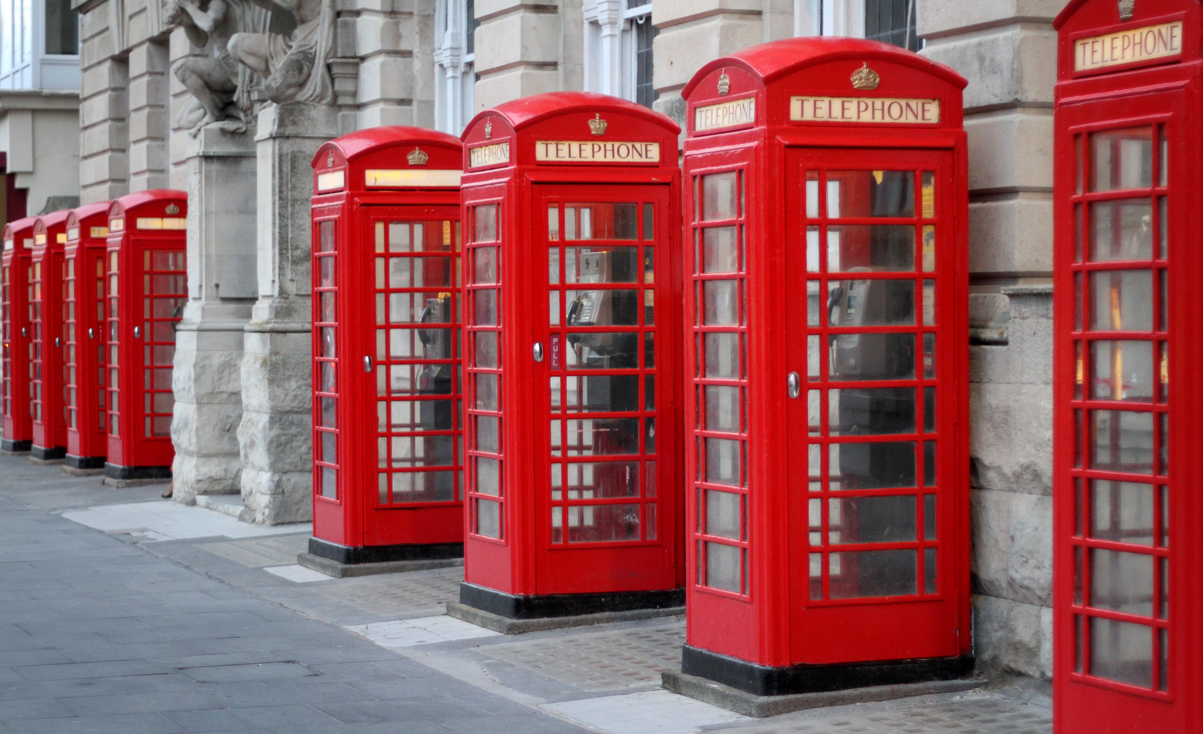 Red telephone boxes